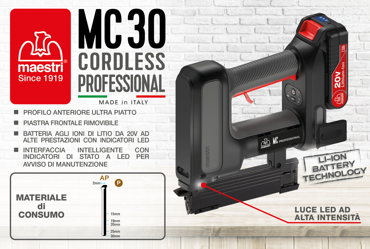 Maestri MC30 Cordless 18 Gauge Brad Nailer