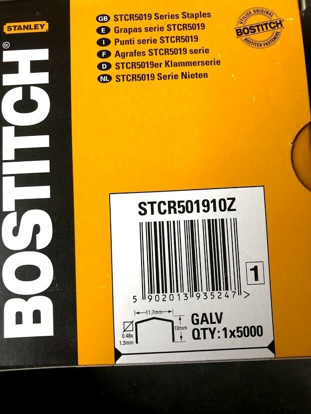 Bostitch STCR5019 6mm, 9mm & 14mm Staples