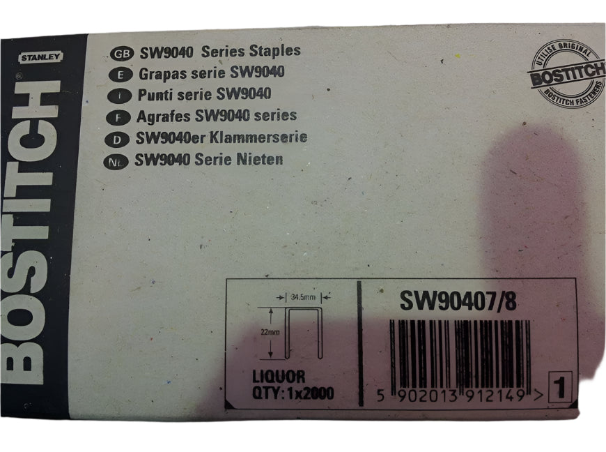 Bostitch SW904015Z 5/8" or SW904022Z 7/8" Staples