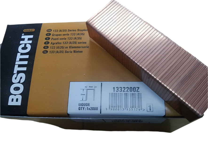 Bostitch A58 15mm, A35 18mm & A78 22mm 35mm Crown Carton Staples