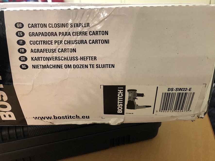 Bostitch DS-SW22-E Carton Stapler. 19mm & 22mm