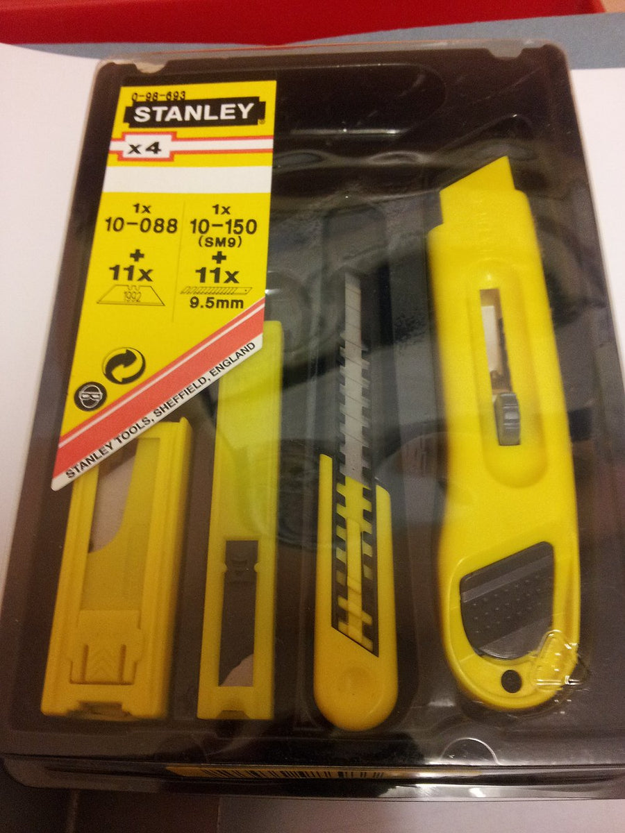 Stanley 4Pce Knife & Blade Set 0 98 693 Solent Products