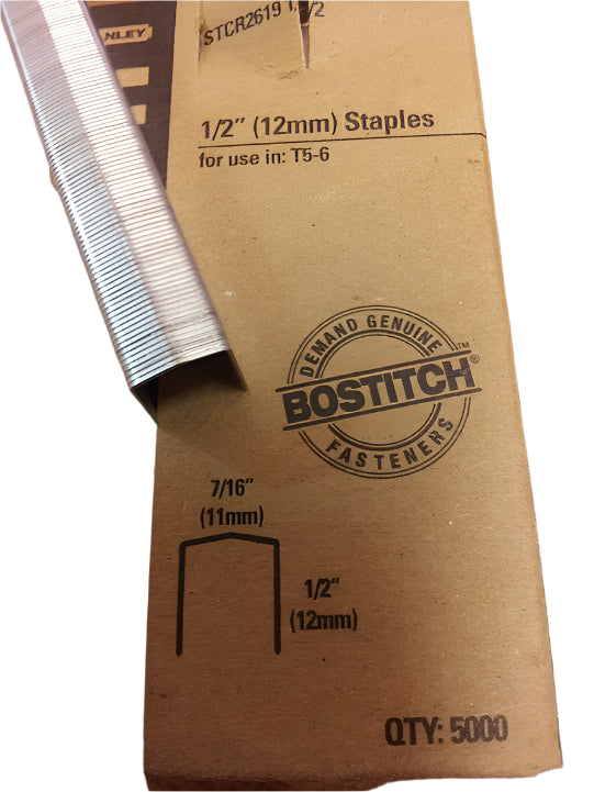 Bostitch STCR2619 Staples. 6mm, 9mm & 12mm