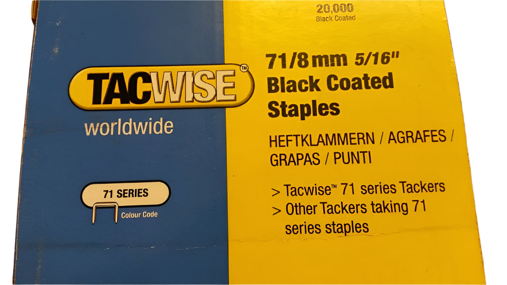 71 Series 8mm Black Coated Staples