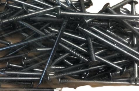 v Nailer wedges, loose nails. panel pins in brass and stainless steel