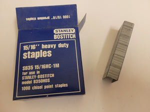 Stanley Bostitch 15/16" 24mm Staples. SB35 15/16HC-1M