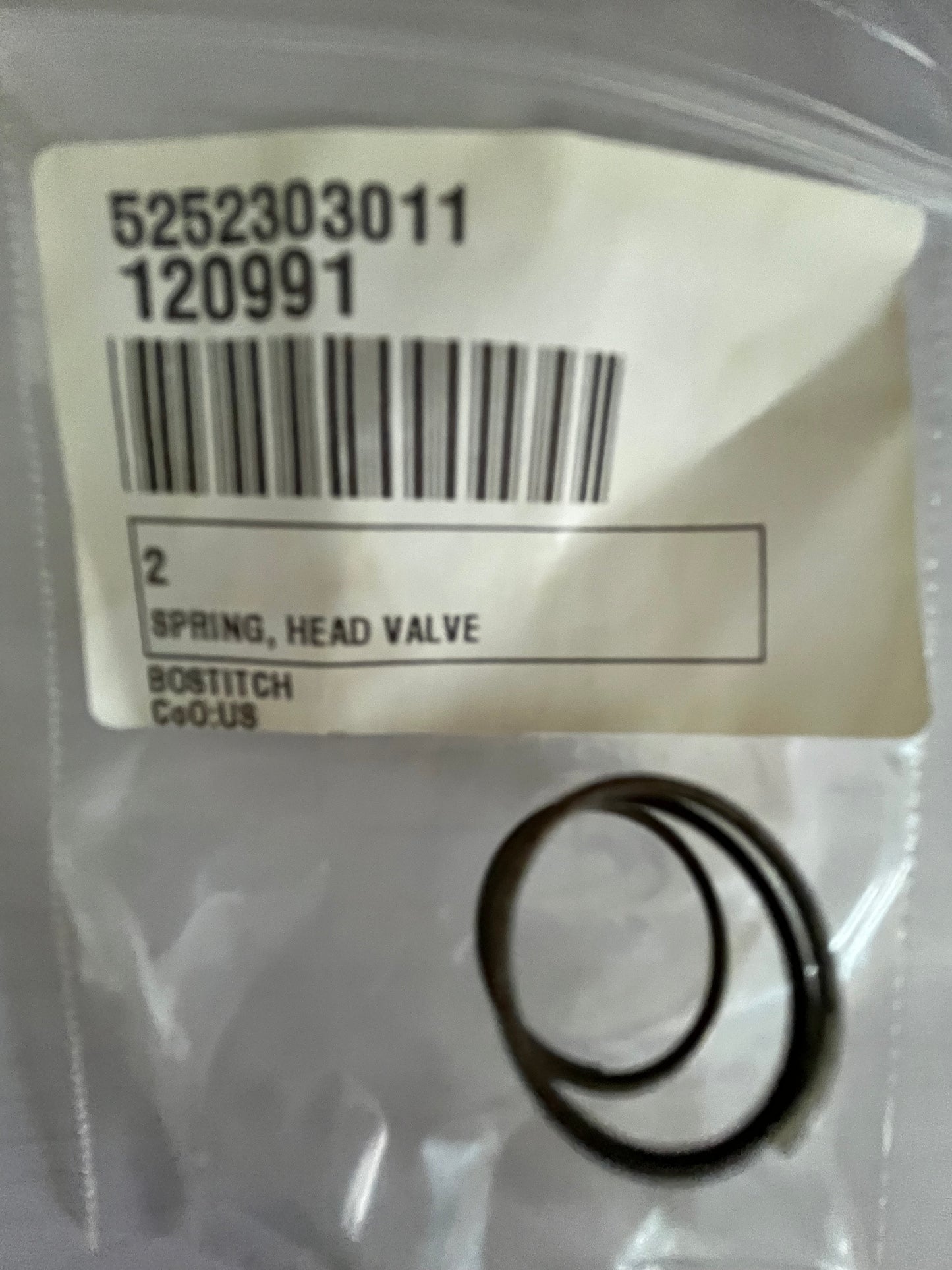 Bostitch Part no. 120991. Spring Head Valve
