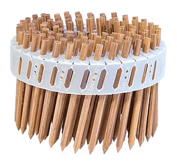 Lignoloc Beech Wood No Head Plastic Collated Coil Nails 38mm-60mm