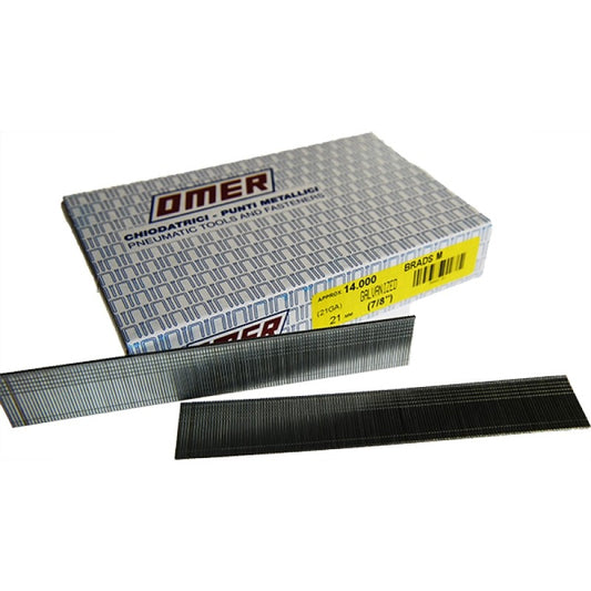 Omer M 21 Gauge Galvanised 30mm length Micro Pins/Micro Brads