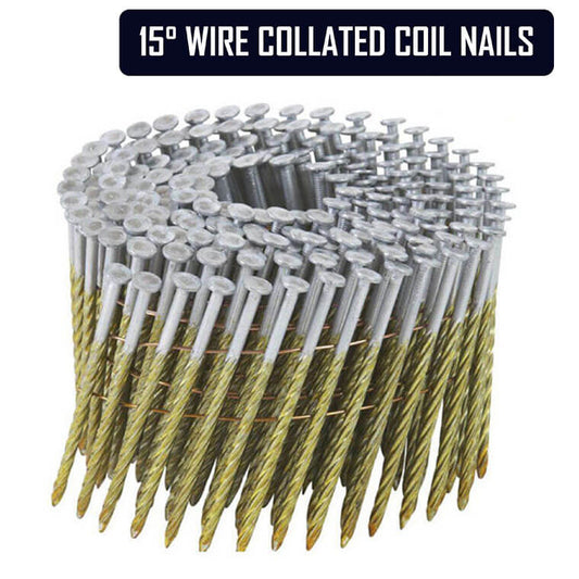 3.8 x 130mm Galvanised Screw Coil Nails