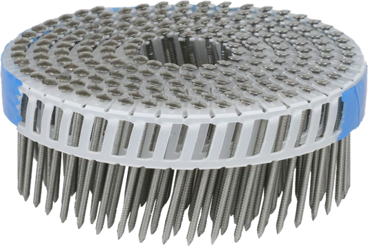 2.1 x 50mm S/Steel (304) Plastic Collated Coil Nails - Senco SS21AGBC - Coil of 200 Nails