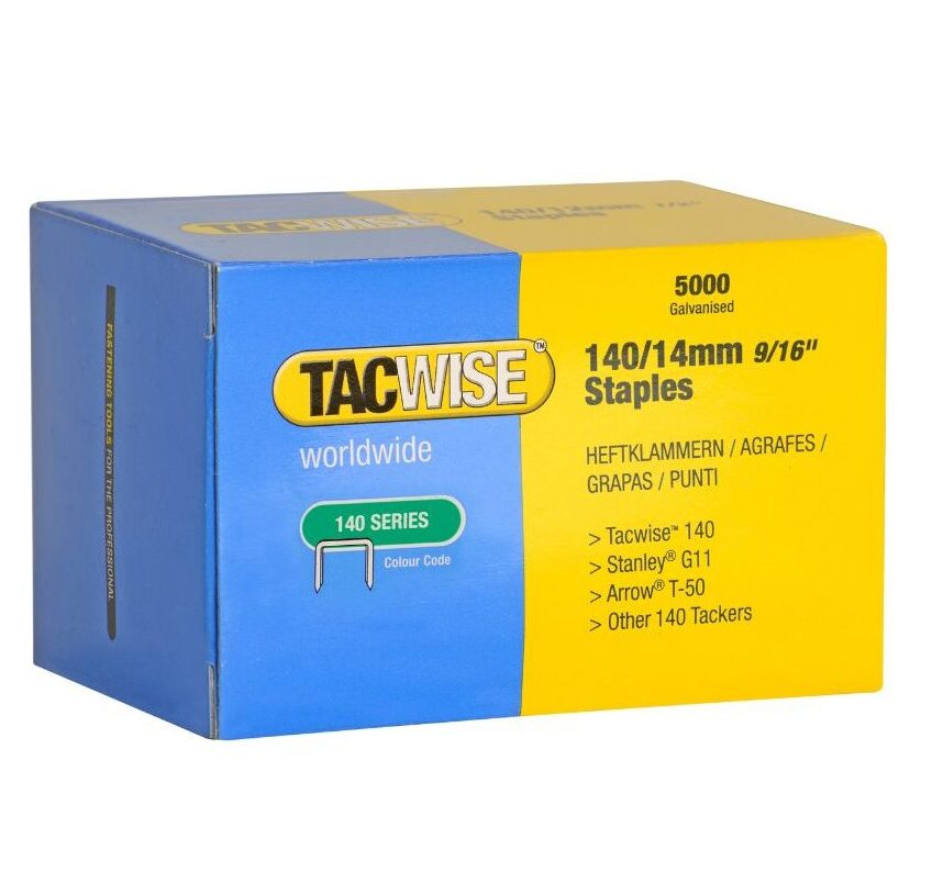 Tacwise Type 140 / A11 Galvanised Staples, 8mm-14mm