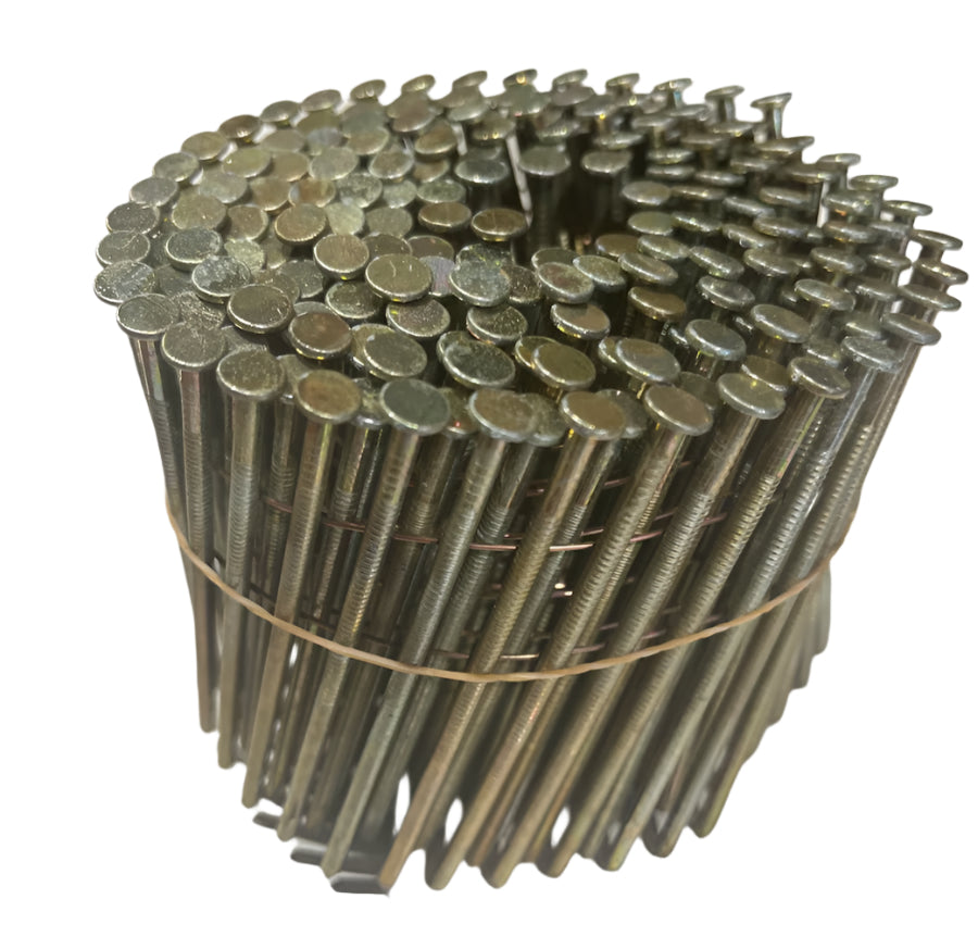 3.1 x 90mm Galvanised Ring Coil Nails