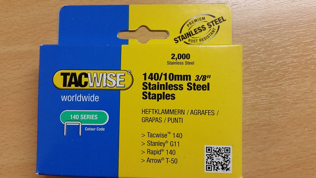 Tacwise Type 140 10mm Stainless Steel Staples