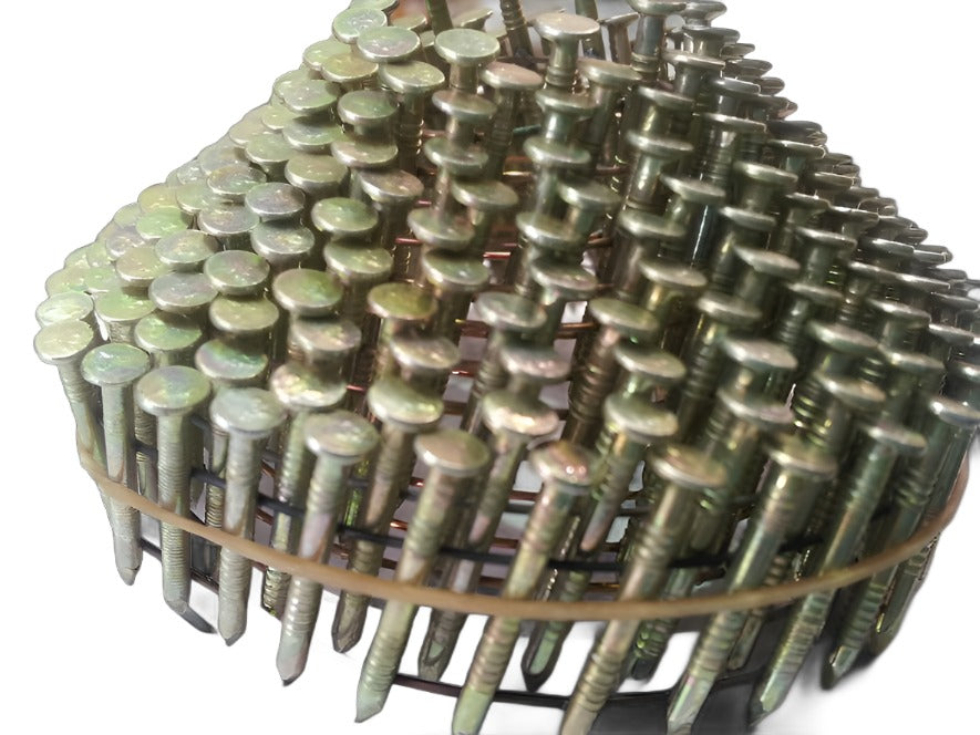 2.1 x 23mm Galvanised Ring Conical Coil Nails