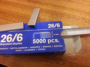 Rapid 26 Series 6mm length Staples