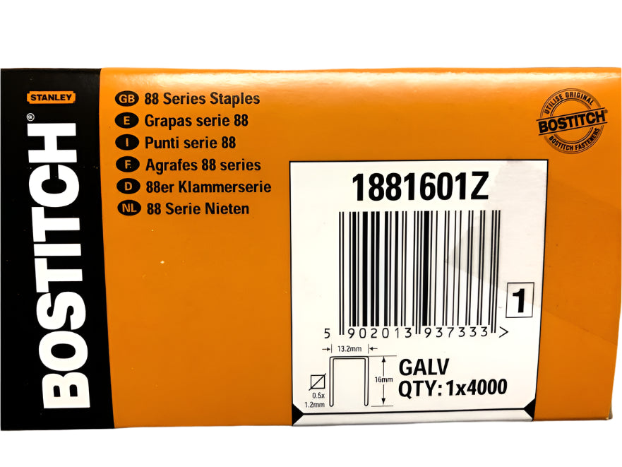 Bostitch 1881601Z 88 Series Staples. 16mm