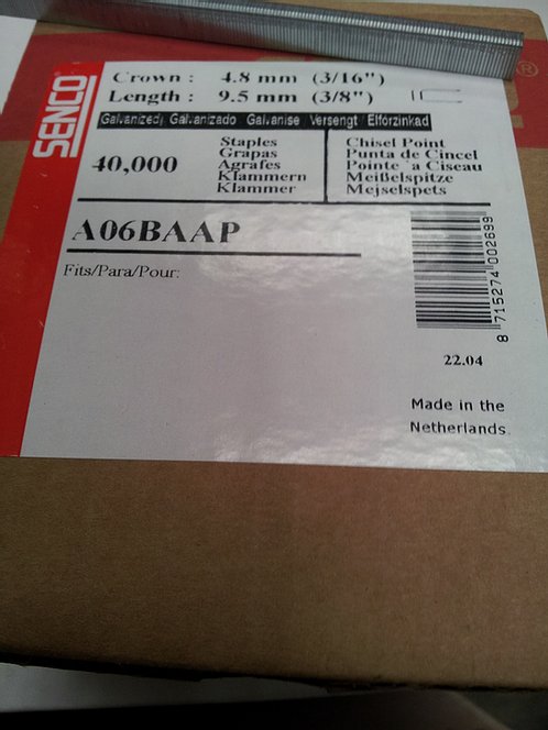 Senco A04BAAP, A06BAAP, A08BAAP & A10BAAP Staples