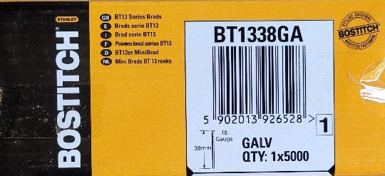18 Gauge Galvanised Brads 13mm - 50mm