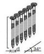Nails for KMR AN34/60-G642E Positive Placement Nailer, 3.3 x 36.5mm