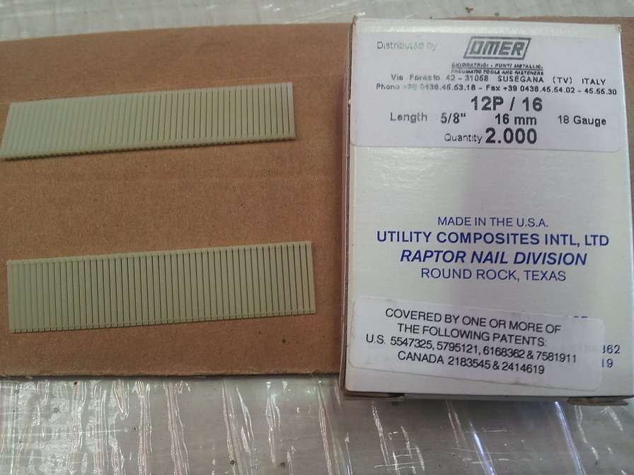 Nylon Polymer Brads 12P 18 Gauge 12mm-25mm
