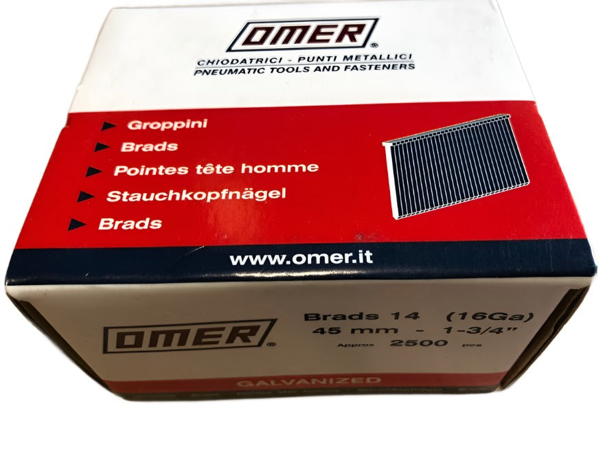 16 Gauge Galvanised Brads 25mm - 63mm