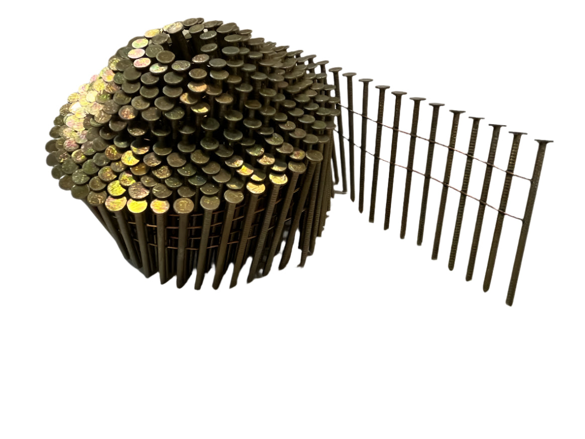 2.1 x 27mm-50mm Galvanised Ring 16 Degree Conical Coil Nails