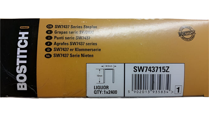 Bostitch SW743715Z  & SW743719Z Carton Staples