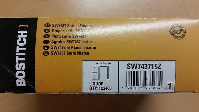 Bostitch SW743715Z  & SW743719Z Carton Staples