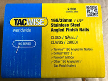 Load image into Gallery viewer, 16 Gauge 20 Degree Stainless Steel Angled Brad Nails
