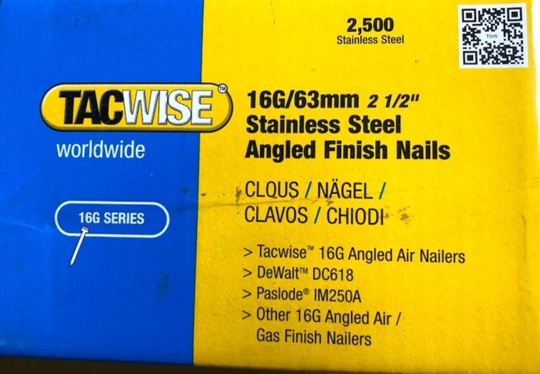 Dewalt 16g angled finish nails clearance