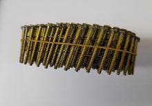 Load image into Gallery viewer, 2.1 x 25mm - 50mm Galvanised, Ring, 15 Degree Flat Wound Coil Nails
