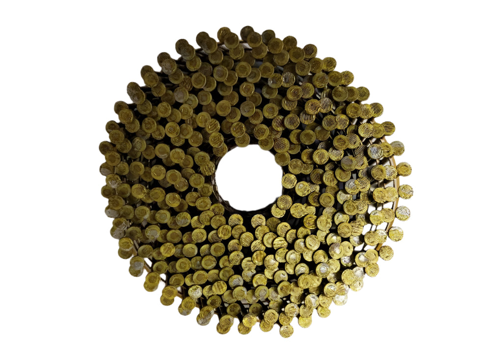 2.1 x 25mm - 50mm Galvanised, Ring, 15 Degree Flat Wound Coil Nails