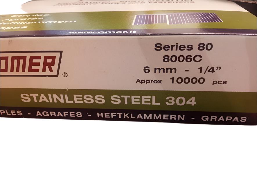 80 Series 6mm & 14mm Stainless Steel Staples