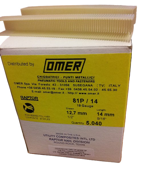 Raptor Nylon 81P Plastic Staples 6mm-14mm