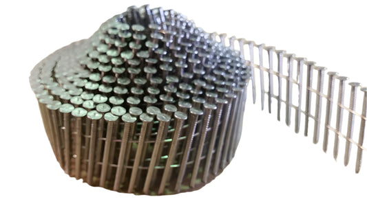 2.1 x 32mm-50mm Conical Wound 16 Degree Stainless Steel Coil Nails