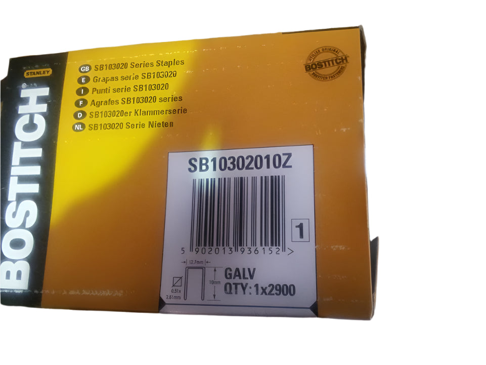 Bostitch SB103020 Staples, 10mm, 12mm & 15mm. Fit P50 & P51 Pliers
