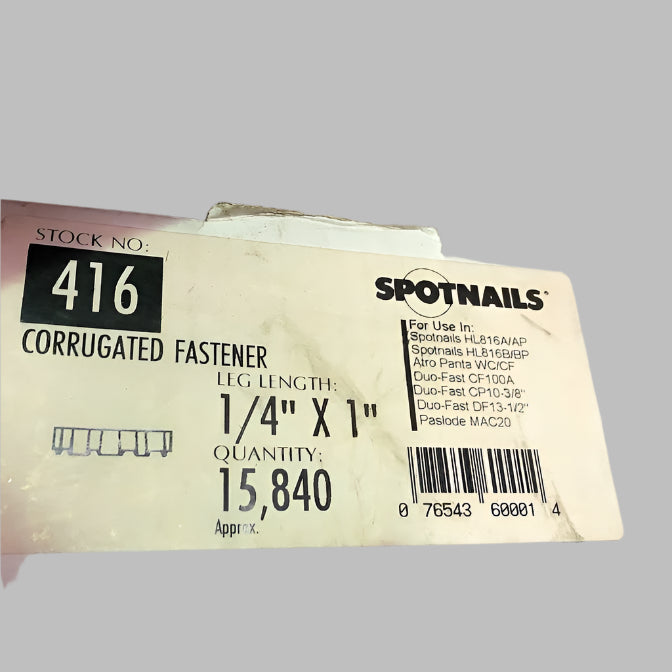 416 1/4" x 1" Corrugated Fasteners