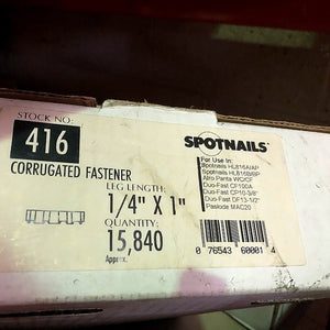 416 1/4" x 1" Corrugated Fasteners
