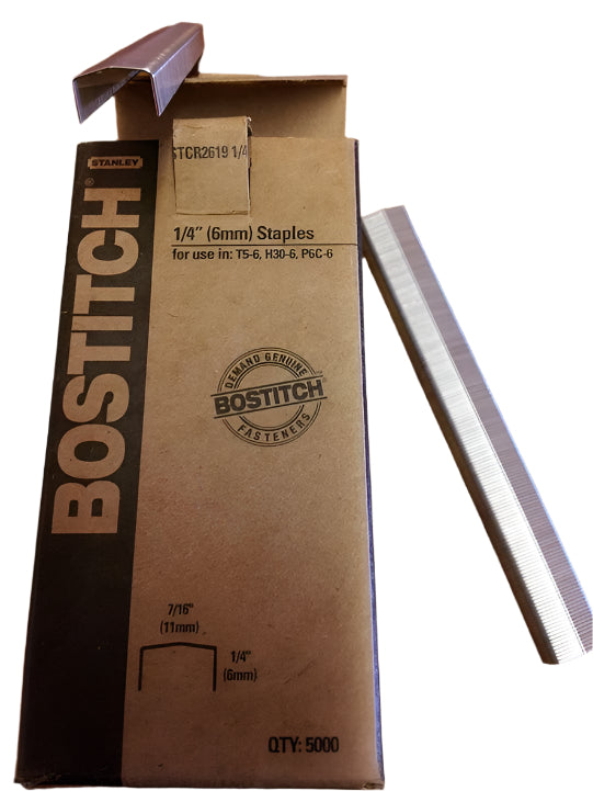 Bostitch STCR2619 Staples. 6mm, 9mm & 12mm
