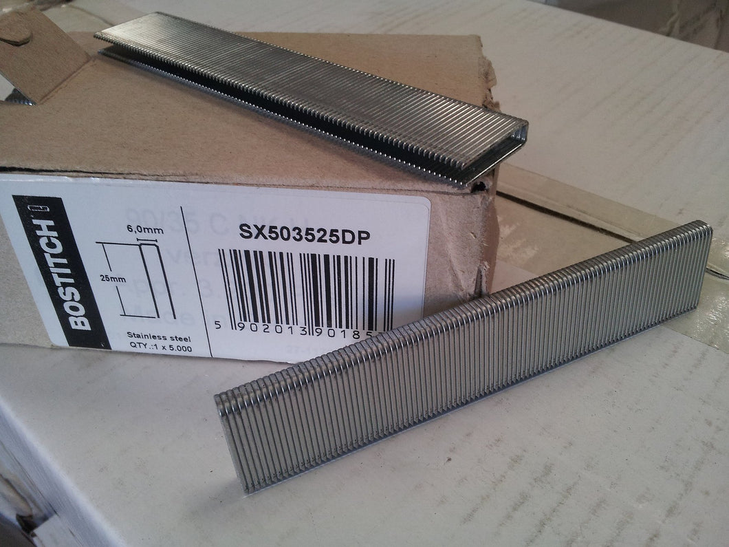 SX5035 Divergent Point Staples. 18mm & 25mm