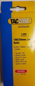 18 Gauge 20mm Galvanised Brad Nails - Pack of 1,000
