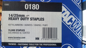 Tacwise 14 Series Staples, 19mm, 25mm, 38mm & 50mm
