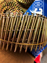 Load image into Gallery viewer, 2.1 x 25mm - 50mm Galvanised, Ring, 15 Degree Flat Wound Coil Nails
