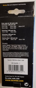 18 Gauge 20mm Galvanised Brad Nails - Pack of 1,000